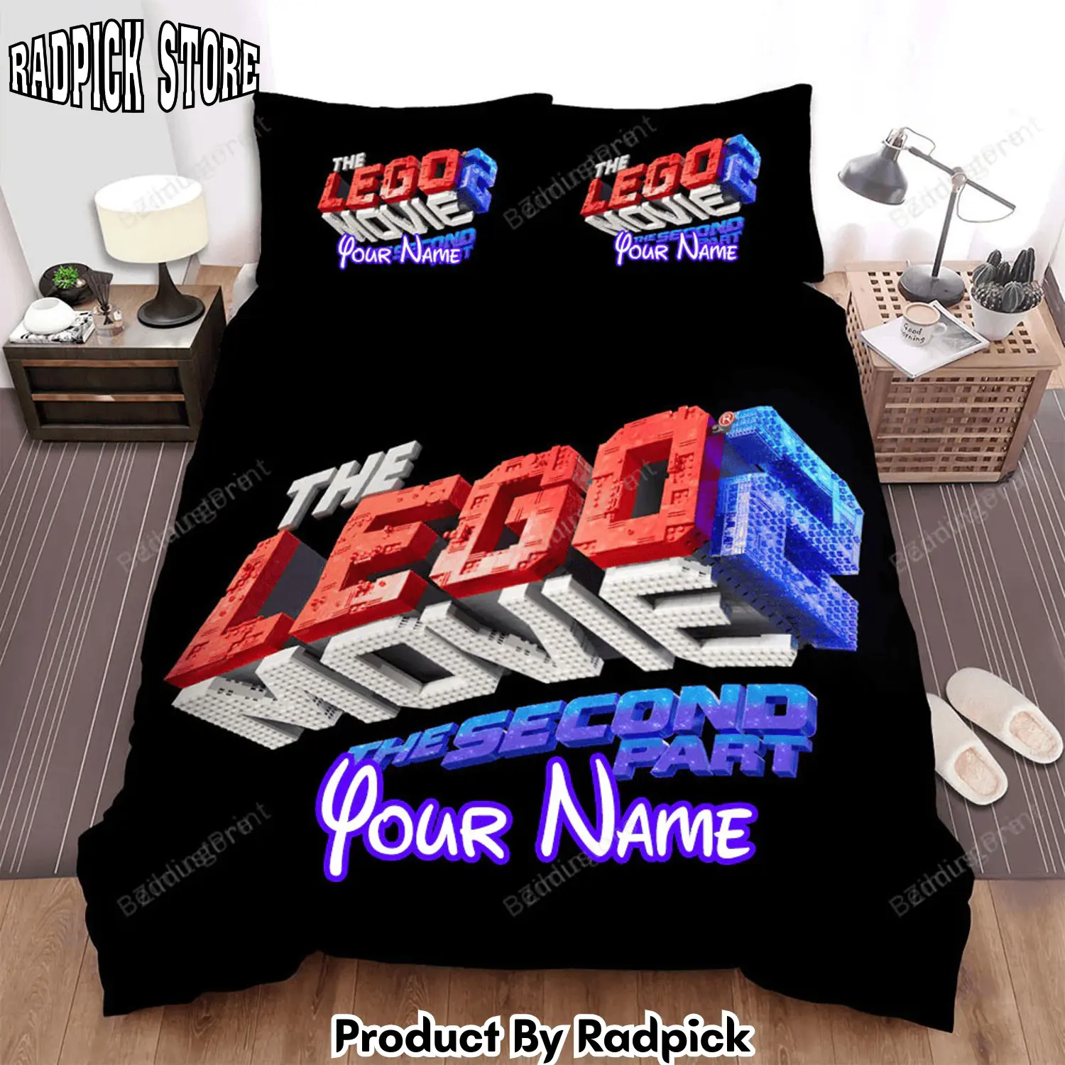 Radpick the lego movie 2 the second part 28201929 logo poster bed sheets duvet cover personalized name bedding sets rp3271128